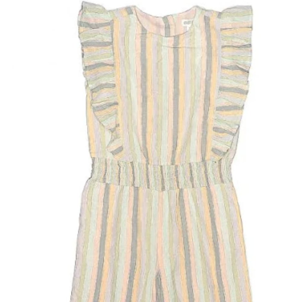 Gymboree Girls Striped Sleeveless Romper, Size L (10-12), NWT